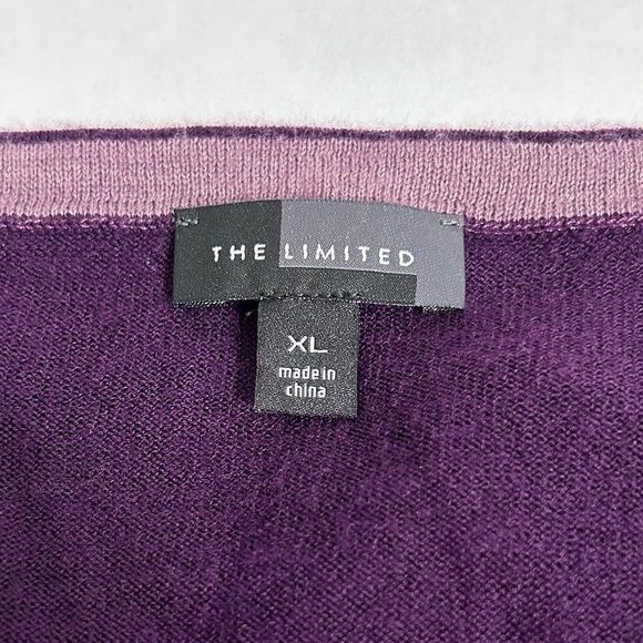 The Limited Lightweight Wool Blend Purple Sweater - Picture 4 of 10